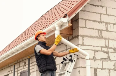 Pose et remplacement de gouttières à Durcet